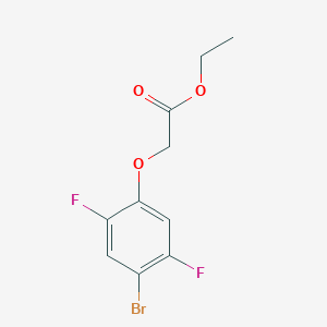 molecular formula C10H9BrF2O3 B8000386 Ethyl 2-(4-bromo-2,5-difluorophenoxy)acetate 