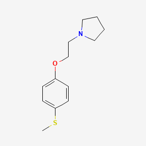 molecular formula C13H19NOS B8000958 Methyl 4-(2-N,N-pyrrolidinoethoxy)phenyl sulfide 