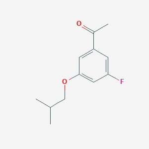 molecular formula C12H15FO2 B8001024 1-(3-Fluoro-5-isobutoxyphenyl)ethanone 