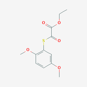 molecular formula C12H14O5S B8001110 Ethyl 2-(2,5-dimethoxyphenyl)sulfanyl-2-oxo-acetate 