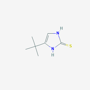 molecular formula C7H12N2S B080013 4-Tert-butyl-1,3-dihydroimidazole-2-thione CAS No. 14395-90-5