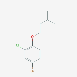 molecular formula C11H14BrClO B8001864 1-Bromo-3-chloro-4-iso-pentyloxybenzene 