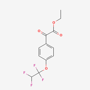 molecular formula C12H10F4O4 B8002088 Oxo-[4-(1,1,2,2-tetrafluoroethoxy)phenyl]acetic acid ethyl ester 