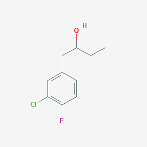 molecular formula C10H12ClFO B8002462 1-(3-Chloro-4-fluorophenyl)-2-butanol 