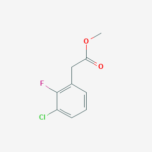 molecular formula C9H8ClFO2 B8002647 Methyl 2-(3-chloro-2-fluorophenyl)acetate 