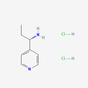 molecular formula C8H14Cl2N2 B8002715 (S)-1-(Pyridin-4-yl)propan-1-amine dihydrochloride 