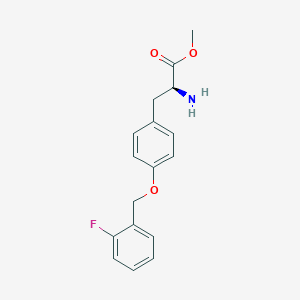 molecular formula C17H18FNO3 B8002743 (S)-methyl 3-(4-(2-fluorobenzyloxy)phenyl)-2-aminopropanoate 