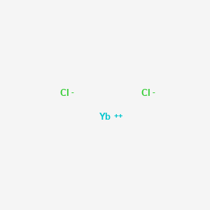 molecular formula YbCl2<br>Cl2Y B080028 Ytterbium dichloride CAS No. 13874-77-6