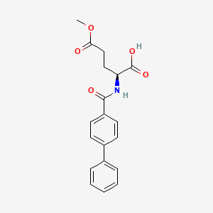 molecular formula C19H19NO5 B8003014 (S)-4-(methoxycarbonyl)-2-(4-biphenylcarboxylic amido)butanoic acid 