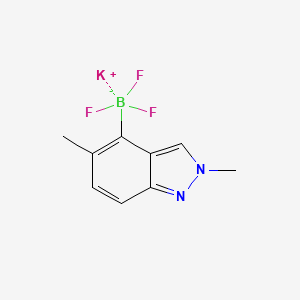 molecular formula C9H9BF3KN2 B8003028 Potassium 2,5-dimethyl-2H-indazole-4-trifluoroborate 