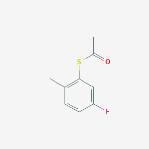 molecular formula C9H9FOS B8003132 S-3-Fluoro-6-methylphenylthioacetate 