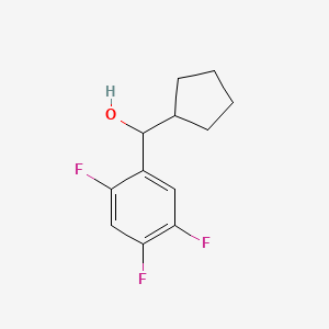 molecular formula C12H13F3O B8003170 Cyclopentyl (2,4,5-trifluorophenyl)methanol 