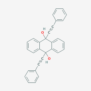 molecular formula C30H20O2 B080035 9,10-Anthracenediol, 9,10-dihydro-9,10-bis(phenylethynyl)- CAS No. 14825-85-5