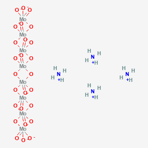 molecular formula H16Mo8N4O26 B8003606 tetraazanium;2,2,16,16-tetraoxido-1,3,5,7,9,11,13,15,17,18,19,20,21,22-tetradecaoxa-2λ6,4λ6,6λ6,8λ6,10λ6,12λ6,14λ6,16λ6-octamolybdahexaspiro[3.1.1.1.1.1.314.112.110.18.16.14]docosane 2,4,6,8,10,12,14,16-octaoxide 