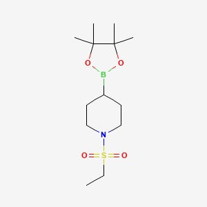 molecular formula C13H26BNO4S B8003987 N-(Ethanesulfonyl)piperidine-4-boronic acid pinacol ester 