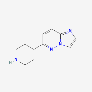 molecular formula C11H14N4 B8003993 6-(Piperidin-4-yl)imidazo[1,2-b]pyridazine CAS No. 1206969-99-4