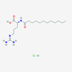 molecular formula C18H37ClN4O3 B8004024 Lauroyl d-arginate hydrochloride 