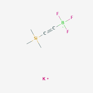 molecular formula C5H9BF3KSi B8004077 potassium;trifluoro(2-trimethylsilylethynyl)boranuide 