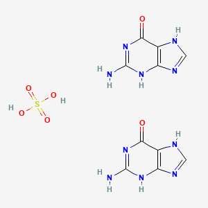 molecular formula C10H12N10O6S B8004364 2-amino-3,7-dihydropurin-6-one;sulfuric acid 