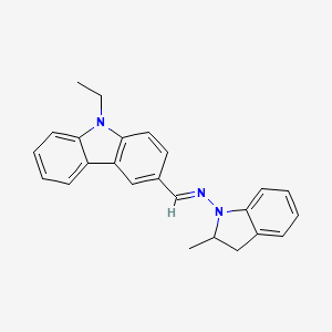molecular formula C24H23N3 B8004430 N-[(9-Ethylcarbazol-3-yl)methylene]-2-methyl-1-indolinylamine 