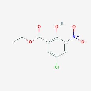molecular formula C9H8ClNO5 B8004809 Ethyl 5-chloro-2-hydroxy-3-nitrobenzoate 