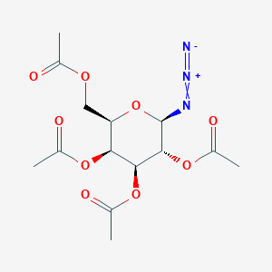 molecular formula C14H19N3O9 B080052 1-叠氮-1-脱氧-β-D-半乳呋喃糖四乙酸酯 CAS No. 13992-26-2