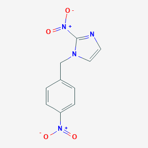 molecular formula C10H8N4O4 B080054 Imidazole, 2-nitro-1-(p-nitrobenzyl)- CAS No. 10598-82-0