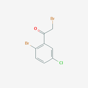 molecular formula C8H5Br2ClO B8005708 2-Bromo-1-(2-bromo-5-chlorophenyl)ethanone 