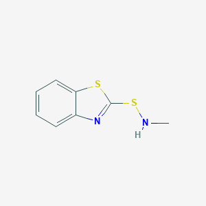 molecular formula C8H8N2S2 B080064 Benzothiazolylsulfanyl-methyl-amine CAS No. 14118-18-4