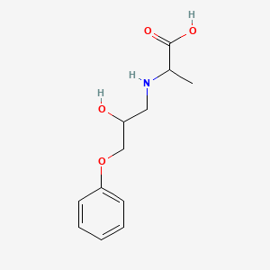 molecular formula C12H17NO4 B8006637 2-[(2-Hydroxy-3-phenoxypropyl)amino]propanoic acid 