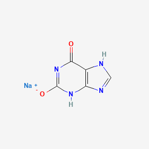 molecular formula C5H3N4NaO2 B8006729 sodium;6-oxo-3,7-dihydropurin-2-olate 
