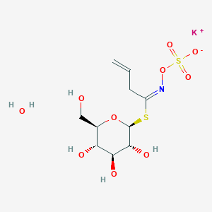 molecular formula C10H18KNO10S2 B8006937 potassium;[(E)-1-[(2S,3R,4S,5S,6R)-3,4,5-trihydroxy-6-(hydroxymethyl)oxan-2-yl]sulfanylbut-3-enylideneamino] sulfate;hydrate 