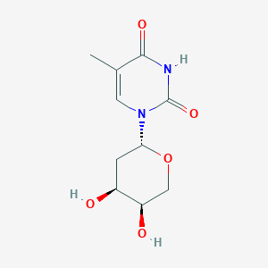 molecular formula C10H14N2O5 B080072 1-[(2R,4S,5R)-4,5-dihydroxyoxan-2-yl]-5-methylpyrimidine-2,4-dione CAS No. 13091-56-0