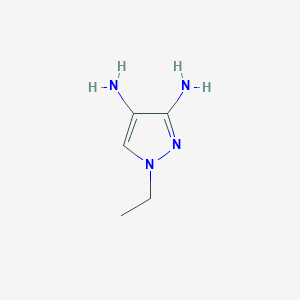molecular formula C5H10N4 B8007419 1-Ethyl-1H-pyrazole-3,4-diamine 