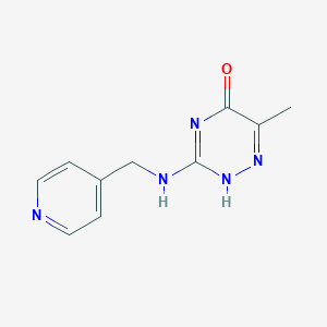 molecular formula C10H11N5O B8007794 6-methyl-3-(pyridin-4-ylmethylamino)-2H-1,2,4-triazin-5-one 