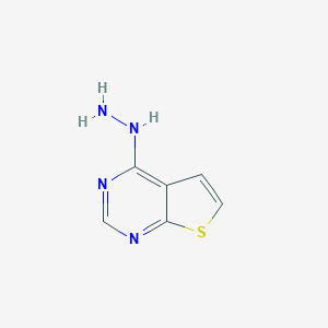molecular formula C6H6N4S B080078 4-Hydrazinothieno[2,3-d]pyrimidine CAS No. 14080-58-1