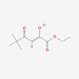 molecular formula C10H16O4 B8008109 ethyl (Z)-2-hydroxy-5,5-dimethyl-4-oxohex-2-enoate 