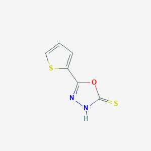 molecular formula C6H4N2OS2 B080083 5-(Thiophen-2-yl)-1,3,4-oxadiazole-2-thiol CAS No. 10551-15-2