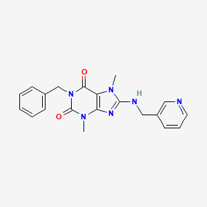 1-Benzyl-3,7-dimethyl-8-(pyridin-3-ylmethylamino)purine-2,6-dione