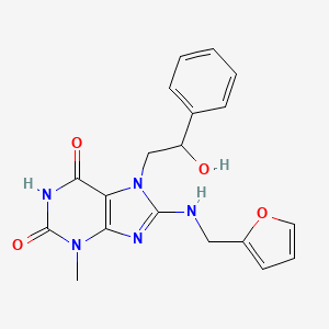 8-(Furan-2-ylmethylamino)-7-(2-hydroxy-2-phenylethyl)-3-methylpurine-2,6-dione
