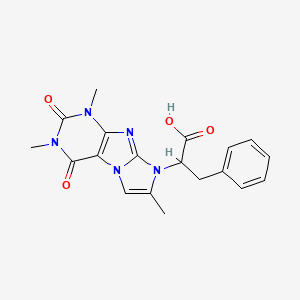3-Phenyl-2-(2,4,7-trimethyl-1,3-dioxopurino[7,8-a]imidazol-6-yl)propanoic acid