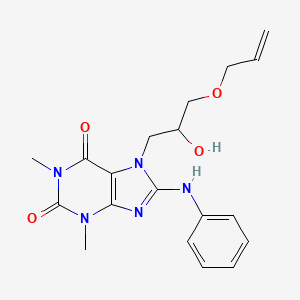 8-Anilino-7-(2-hydroxy-3-prop-2-enoxypropyl)-1,3-dimethylpurine-2,6-dione