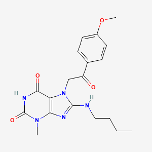 8-(Butylamino)-7-[2-(4-methoxyphenyl)-2-oxoethyl]-3-methylpurine-2,6-dione