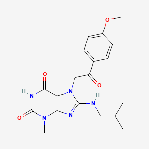 7-[2-(4-Methoxyphenyl)-2-oxoethyl]-3-methyl-8-(2-methylpropylamino)purine-2,6-dione