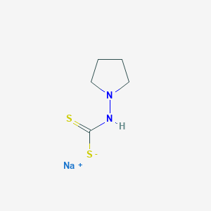 molecular formula C5H9N2NaS2 B8008370 sodium;N-pyrrolidin-1-ylcarbamodithioate 