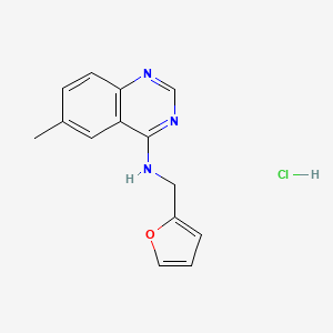 N-(furan-2-ylmethyl)-6-methylquinazolin-4-amine;hydrochloride