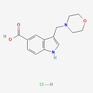 3-(morpholin-4-ylmethyl)-1H-indole-5-carboxylic acid;hydrochloride