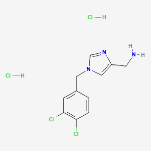 {1-[(3,4-dichlorophenyl)methyl]-1H-imidazol-4-yl}methanamine dihydrochloride