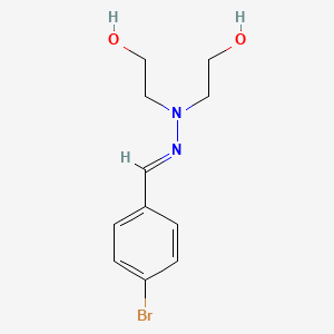 2-[(E)-2-[(4-bromophenyl)methylidene]-1-(2-hydroxyethyl)hydrazin-1-yl]ethan-1-ol