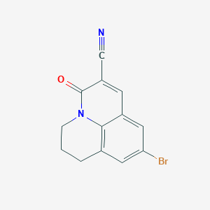 molecular formula C13H9BrN2O B8008512 7-Bromo-2-oxo-1-azatricyclo[7.3.1.05,13]trideca-3,5,7,9(13)-tetraene-3-carbonitrile 